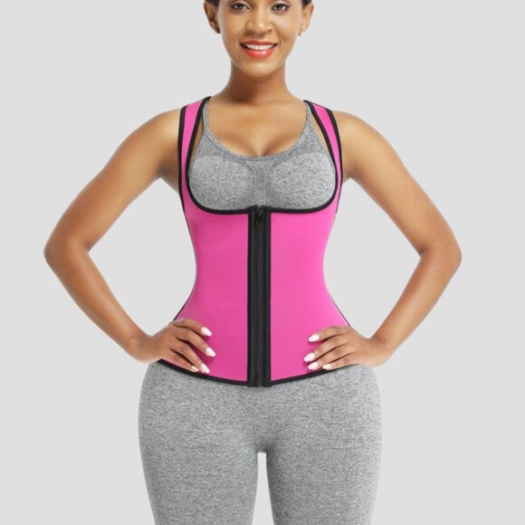 BodyHeat 7-Boned Sauna Vest, Hot Pink - Picture 8 of 12